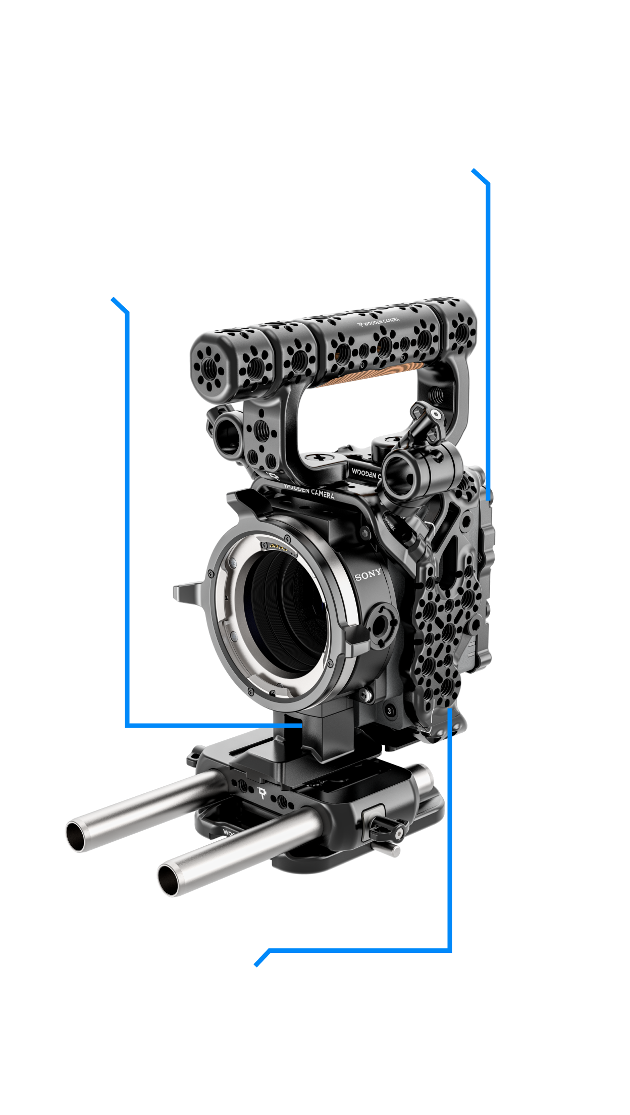 Wooden Camera Accessories for Sony Rialto Mini Call Out Diagram